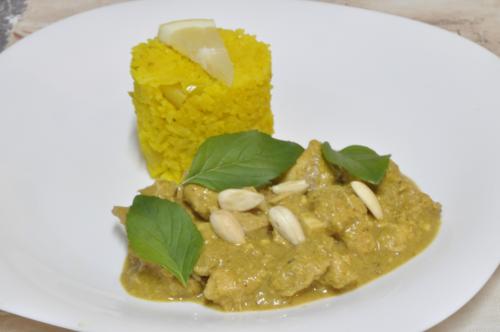 Smetanové kuřecí karí  s citronovou rýží  – Snadné recept z Indie kuchyně, hotový za 30 - 45 minut